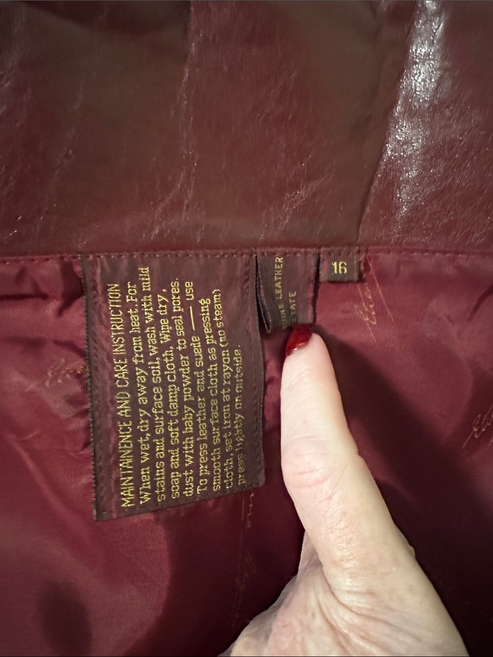 Vintage Ettiene Aigner Long Burgundy Leather Trench Coat - Picture 10 of 12